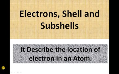 Introduction to Electrons, Orbitals, and Suborbitals