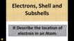 Introduction of Electrons, Orbitals and Suborbitals