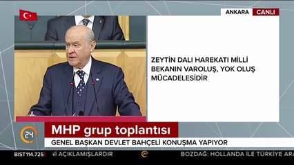 MHP Lideri Bahçeli "TSK ve ÖSO Afrin´e adım adım yaklaşıyor"