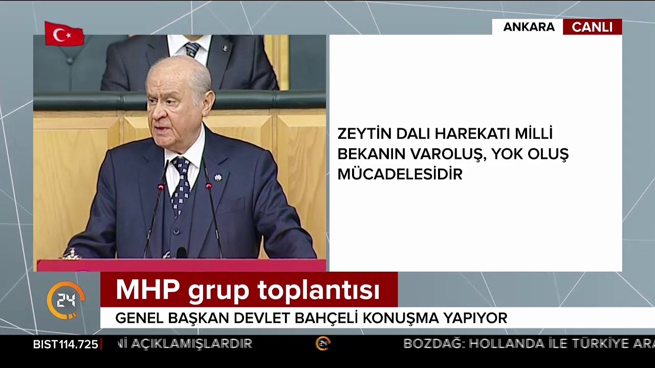 MHP Lideri Bahçeli "TSK ve ÖSO Afrin´e adım adım yaklaşıyor"