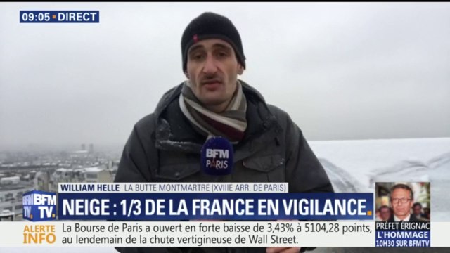 À Paris, la butte Montmartre s'est réveillée sous la neige ce matin