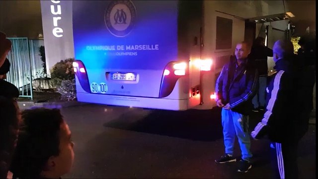 Coupe de France : l'arrivée des joueurs de l'OM à Bourg