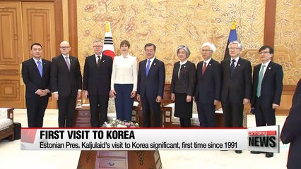 Download Video: Pres. Moon meets with Estonian President Kersti Kaljulaide, leaders agree to boost bilateral cooperation