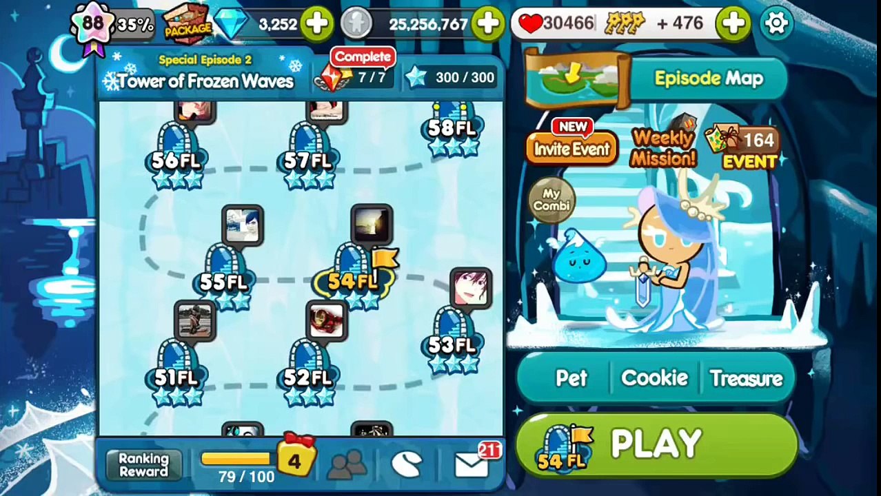 LINE Cookie Run - Fast XP Farming (Special Episode 2, Floor 54)