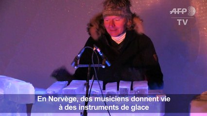 Un festival de musique et d'instruments de glace en Norvège