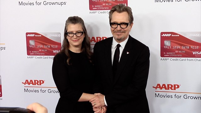 Gary Oldman and Gisele Schmidt 2018 AARP's Movies For Grownups Awards Red Carpet
