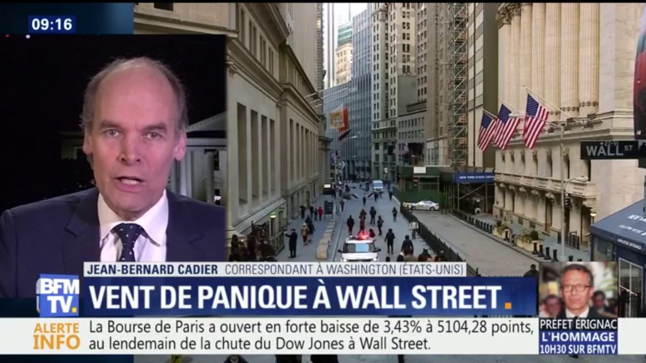 Comment expliquer la forte chute de la bourse de Wall Street