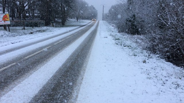 Gros flocons de neige à Pontivy