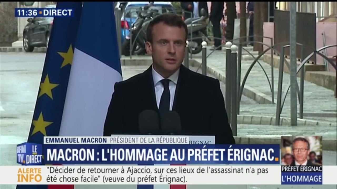 "La Corse a été salie par ce crime." L'hommage d'Emmanuel Macron au préfet Érignac, assassiné il y a 20 ans