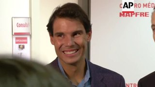 Rafael Nadal at the inauguration of the MAPFRE Tennis Clinic in Madrid, 5 Feb 2018