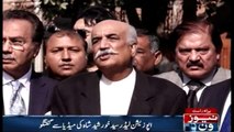 Khursheed Shah addresses media in Lahore