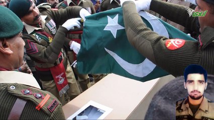 لوچستان میں شہید ہونے والے ایبٹ آباد سے تعلق رکھنے والے پاک فوج کے جوان محمد عمران کا آخری سفر