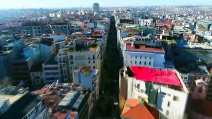 Yeni Yüzüne Kavuşan İstiklal Caddesi Havadan Görüntülendi
