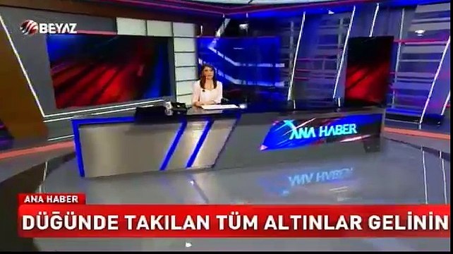 Düğünde takılan tüm altınlar gelinin