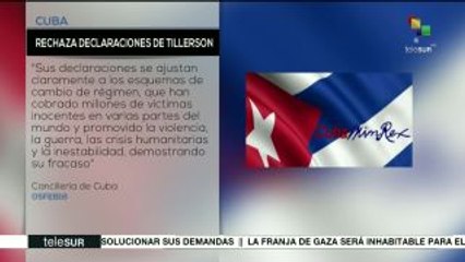 Cuba rechaza declaraciones injerencistas de Rex Tillerson