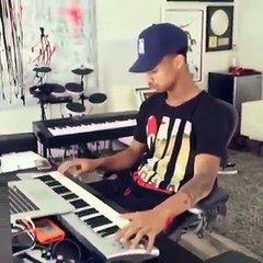 talented dude makes a beat from scratch then jumps in the pool