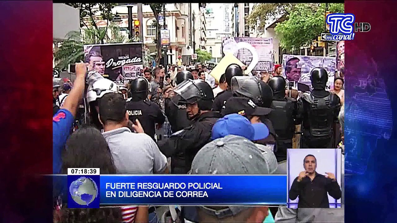 Expresidente Correa rindió declaración en la Fiscalía del Guayas