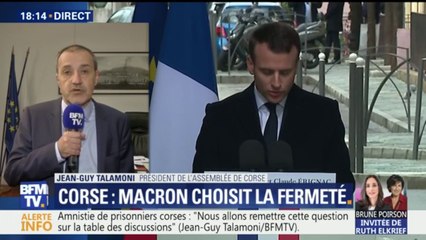 "Nous attendons qu'Emmanuel Macron ouvre la voie à des négociations constructives", lance le président de l'Assemblée de Corse
