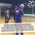 Toulouse: Des lycéens taquinent le ballon avec les Harlem Globetrotters