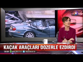 Vergisi ödenmeyen lüks otomobilleri dozer ile ezdirtti