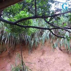 Desabamento de barranco assusta moradores