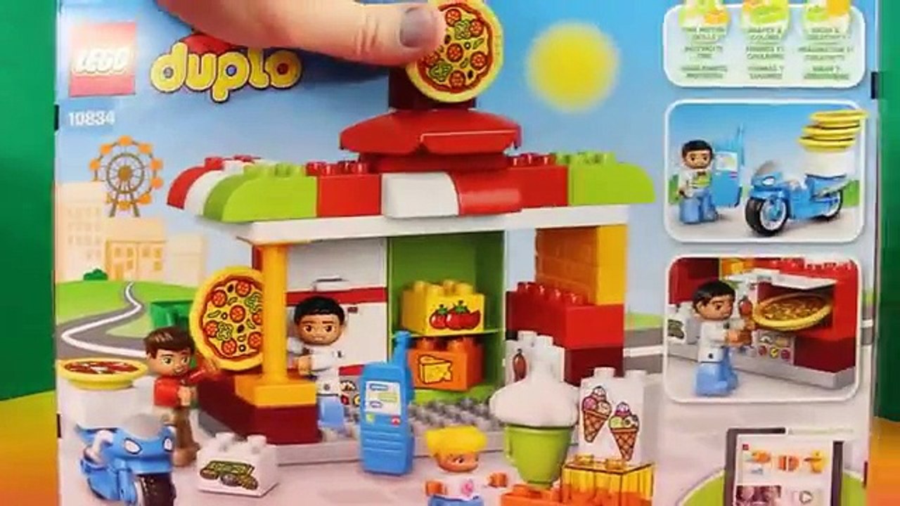 Lego Duplo Pizzeria Kids Toy Playset + Joker Bulldozer Steals Pizza + Batman & Superman Appearance