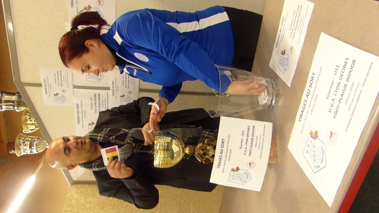 TOURNOI U11 UGA LYON-DECINES FOOT-PLAISIR INDOOR 2018 : TIRAGES AU SORT