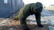 Russian Soldier Performs No-Hands Push Ups