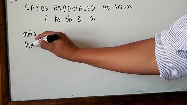 Acidos meta piro y orto casos especiales de acidos