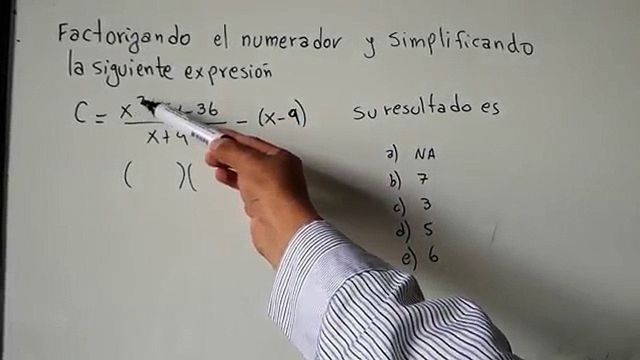 1 EXAMEN  PSA 2018 UAGRM  FACIL (PREGUNTA DE FACTORIZACION)