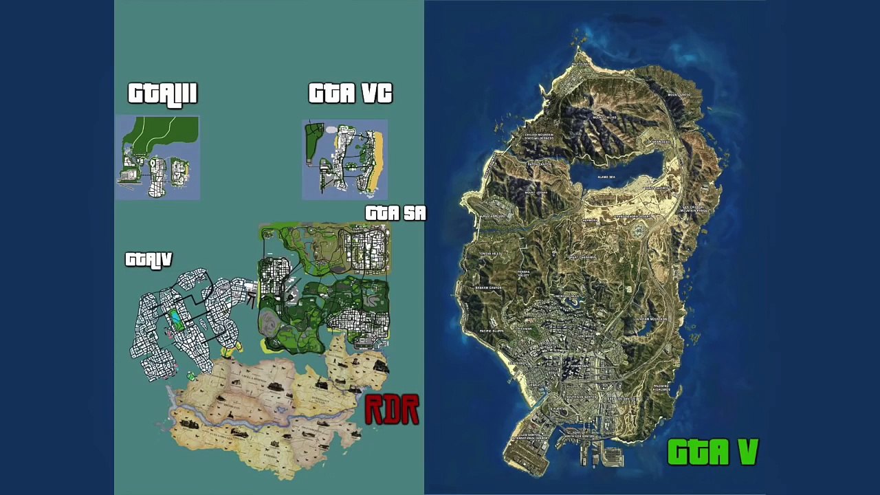 Is The GTA 5 Map Too Small? - Ultimate Los Santos Map Comparison To Grand Theft Auto Games & MORE!