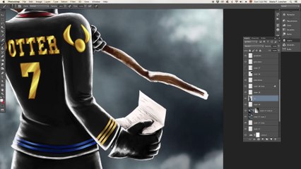 PROGRESS TIME LAPSE: "COMMISSION: Letters" (February 4th and 5th, 2018)