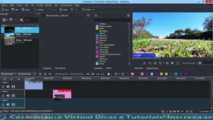 Vídeo desaparecendo no meio da tela no kdenlive