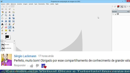 Contornar textos no Gimp