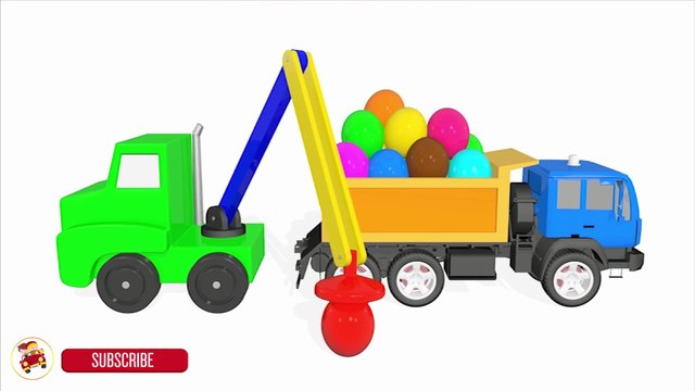 Learn Colors With Balls Surprise Eggs Truck Cars Vehicles For Kids - Vegetables Fruits for Toddlers