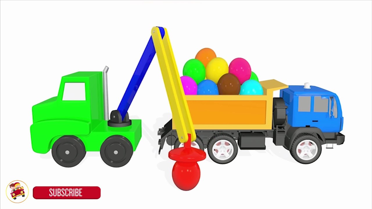 Learn Colors With Balls Surprise Eggs Truck Cars Vehicles For Kids - Vegetables Fruits for Toddlers