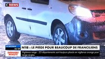 La neige sur Paris - Automobilistes bloqués