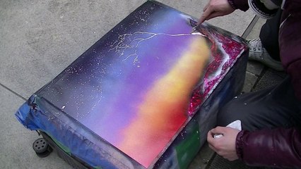 Spray Art Dead brown cherry tree by Takayuki 14【スプレーアート】