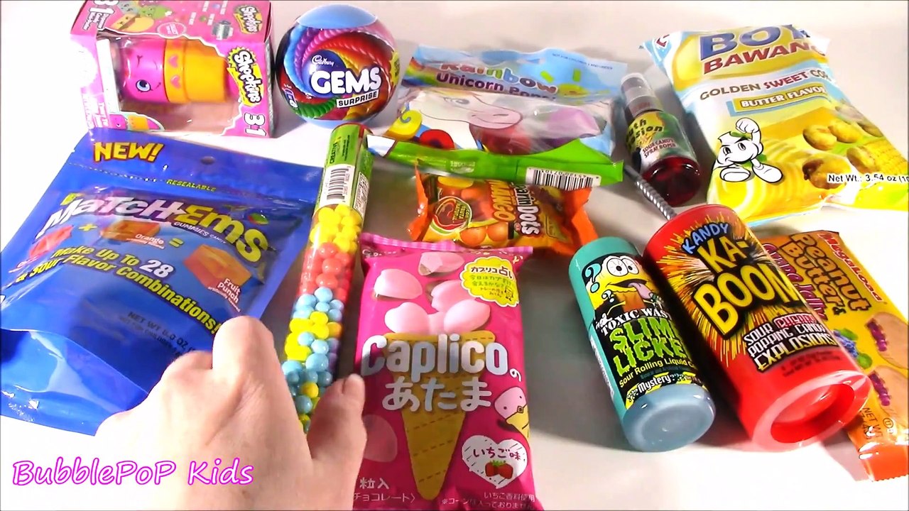 CANDY BONANZA! Mexican Candy Dots! Sour SLIME! LEGO Block Gummies! Crunchy Pucker Powder! FUN