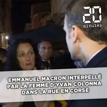 Emmanuel Macron interpellé par la femme d'Yvan Colonna dans la rue