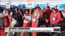 Athletes get pumped up with Olympic atmosphere as game day nears and athletes from around the world arrive in Korea's alpine cities