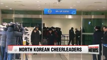 North Korean cheerleaders arrive in South Korea for PyeongChang Games