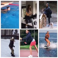 ‫ هوليا أوشار وهى تمارس رياضه الجرى ‬