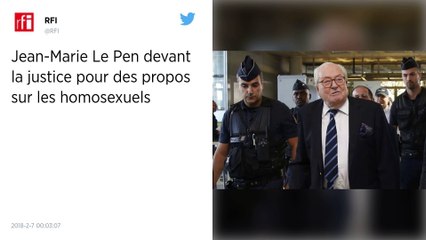 Homophobie. Jean-Marie Le Pen en jugement pour des propos polémiques.