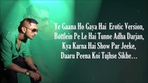 Chhote Chhote Peg (Lyrics) - Yo Yo Honey Singh - Neha Kakkar - Navraj Hans - Lyrical Video