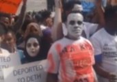African Asylum Seekers Paint Themselves White to Protest Mass Deportations From Israel