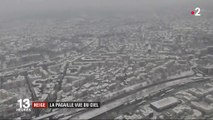 Neige sur les routes d'Ile-de-France :regardez la pagaille vue du ciel