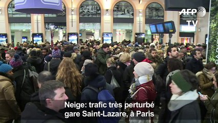 Neige: trafic très perturbé gare Saint-Lazare