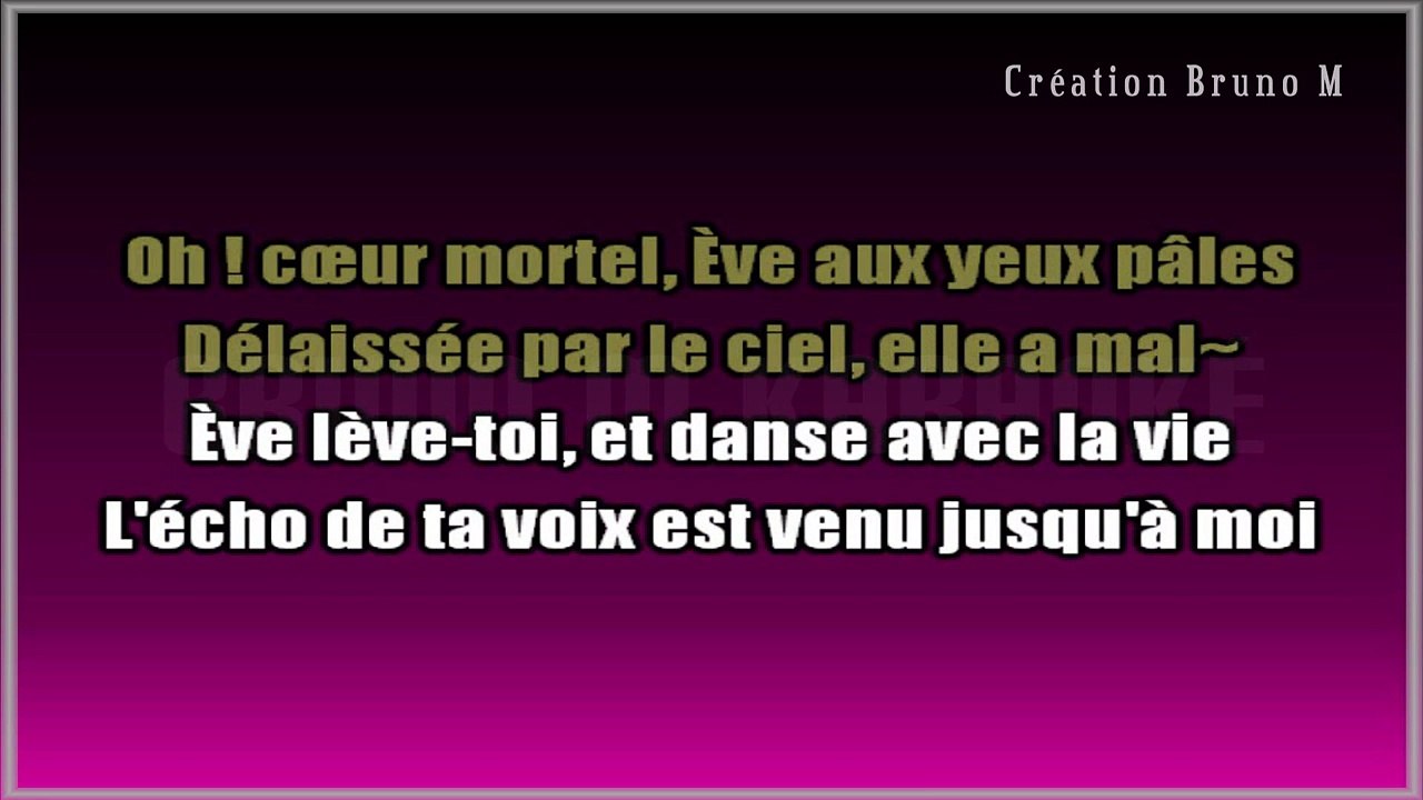 Julie Pietri - Ève lève-toi [Remix 2010] KARAOKE / INSTRUMENTAL