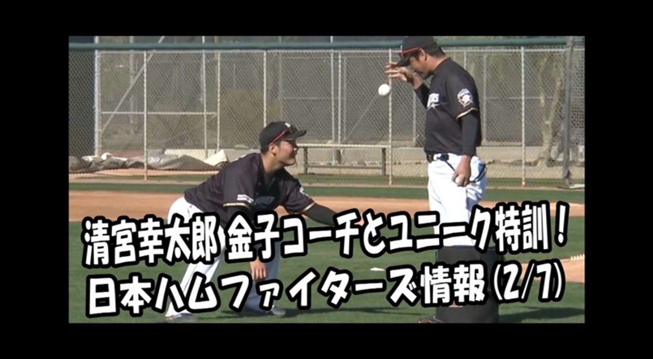日本ハム 清宮幸太郎 金子コーチとユニーク特訓！ 2018.2.7 日本ハムファイターズ情報 プロ野球